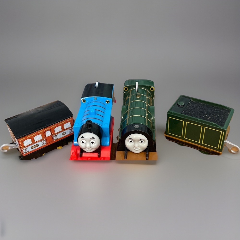 2 Engines Thomas With Car and EMILY With Tender motorized Working Mattel Gullan
